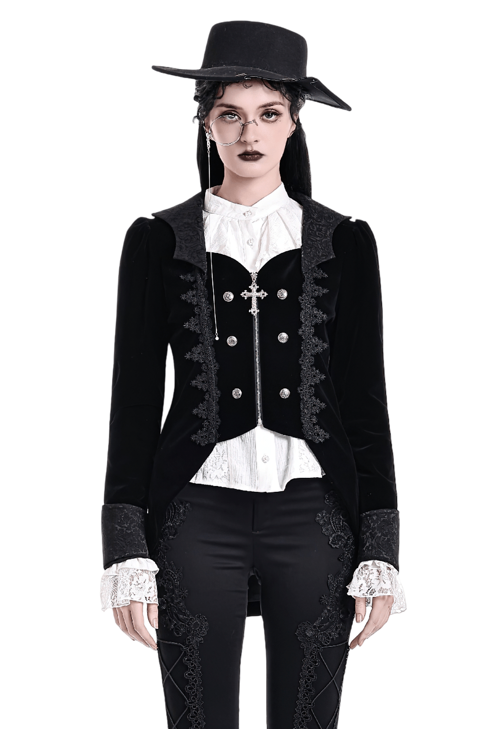 Top corset avec appliqué en dentelle et laçage réglable au dos