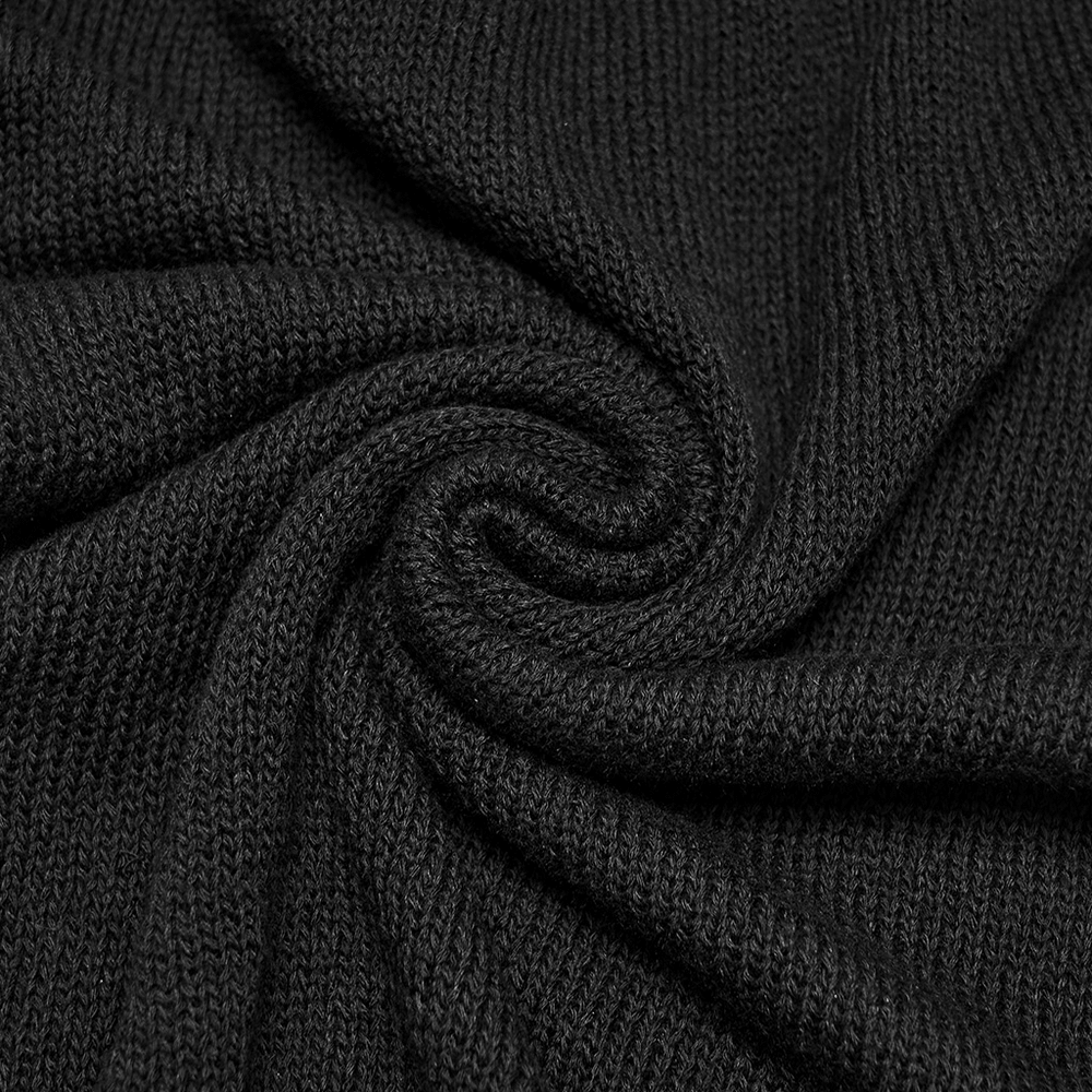 Crop top court en maille à capuche Wasteland gothique pour femme
