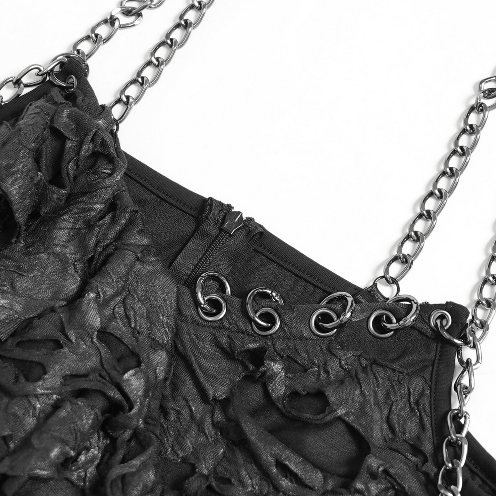 Verzierte Gothic-Bluse mit Spitze und Rüschenmanschetten