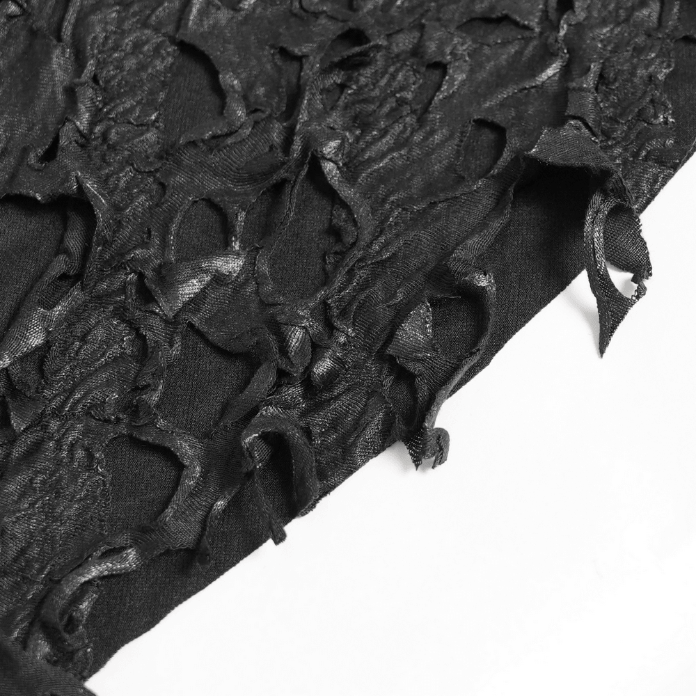 Verzierte Gothic-Bluse mit Spitze und Rüschenmanschetten