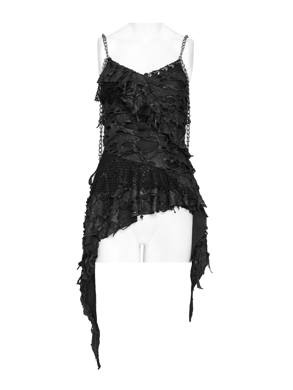 Verzierte Gothic-Bluse mit Spitze und Rüschenmanschetten
