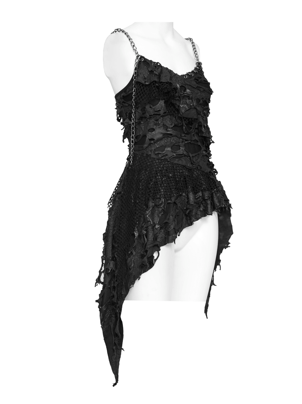 Verzierte Gothic-Bluse mit Spitze und Rüschenmanschetten