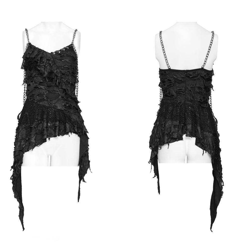 Verzierte Gothic-Bluse mit Spitze und Rüschenmanschetten