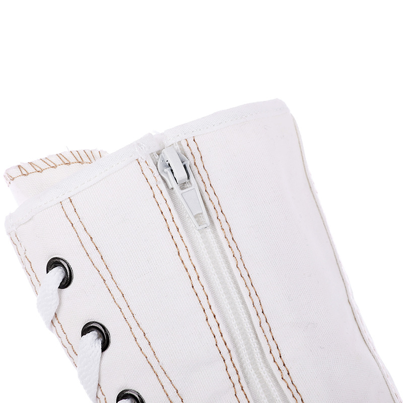 Women's High Top Zipper Breathable Flat Sneakers / Comfortable Casual Flats Shoes - HARD'N'HEAVY