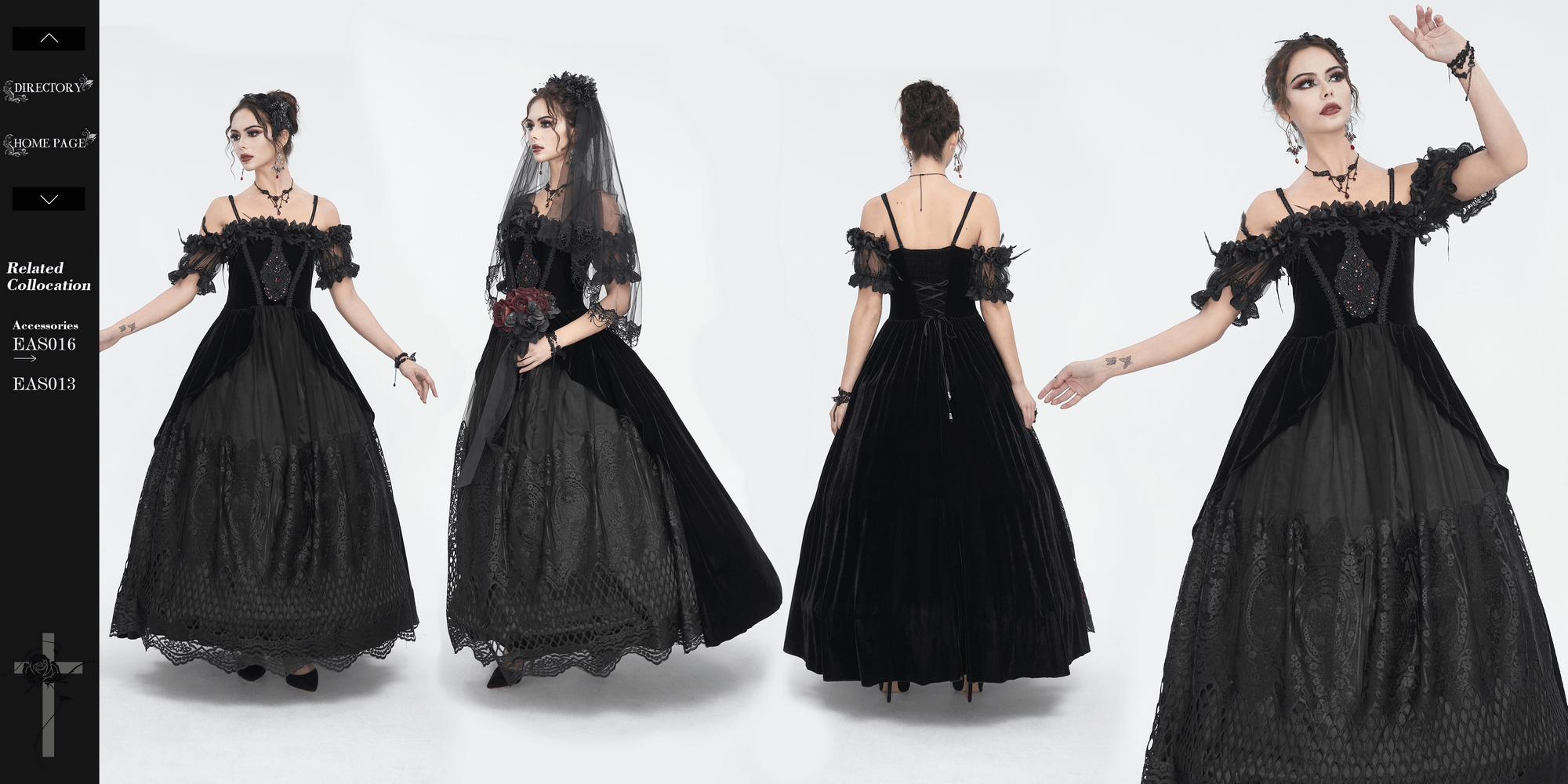 Elegant black lace evening dress with feather sleeves and layered skirt, ideal for formal occasions.
