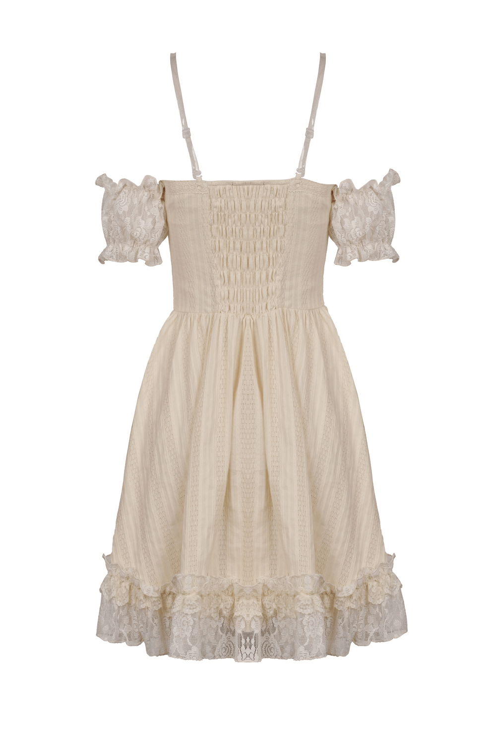 Women's Lace Mini Dress: Ruffled Layers And Floral Detail