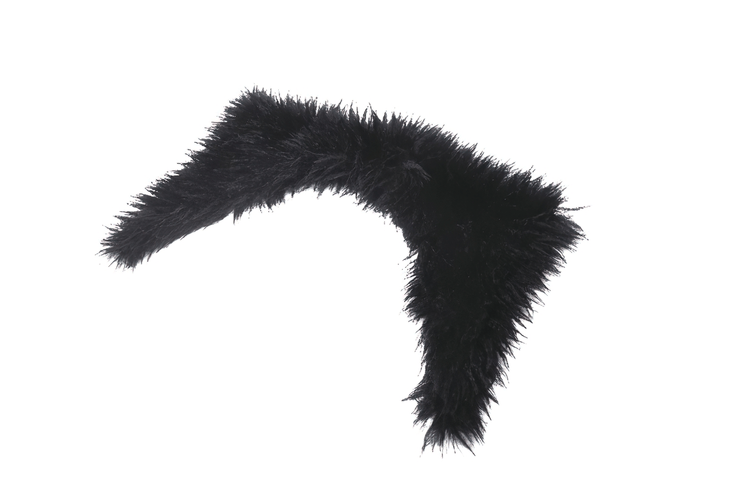 Dramatic black faux fur collar for women's trench coat, adding luxury and style to winter outfits.
