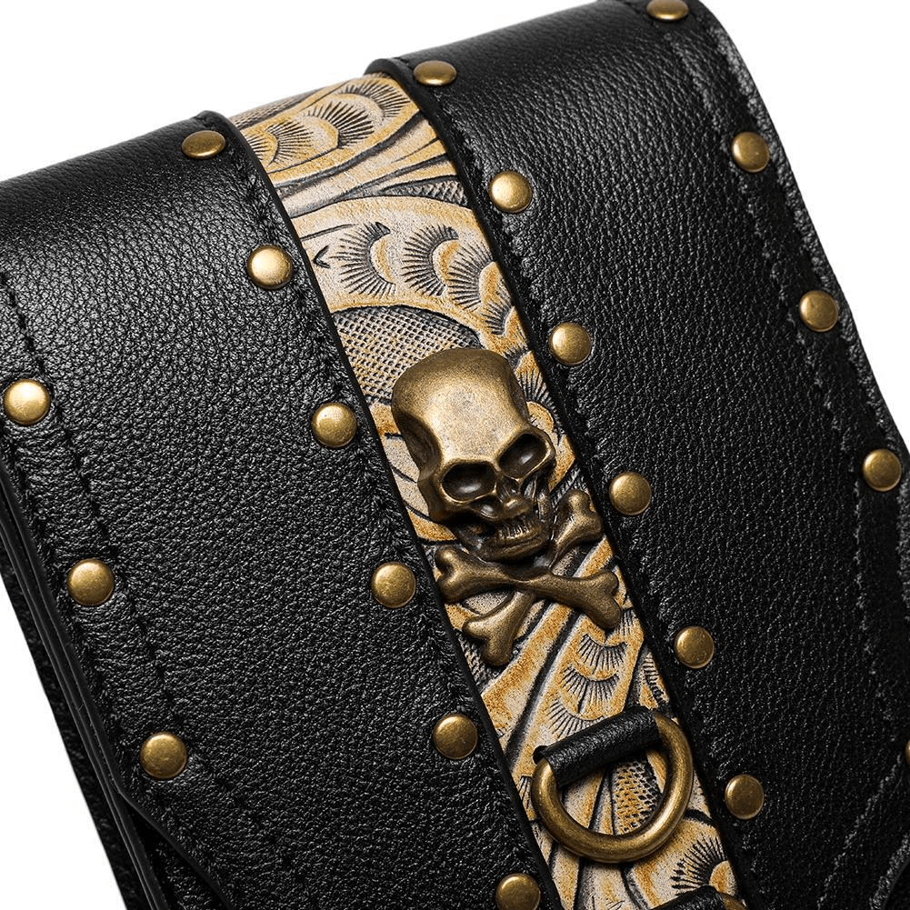 Women's One Shoulder Oblique Straddle Small Bag in Punk Style - HARD'N'HEAVY