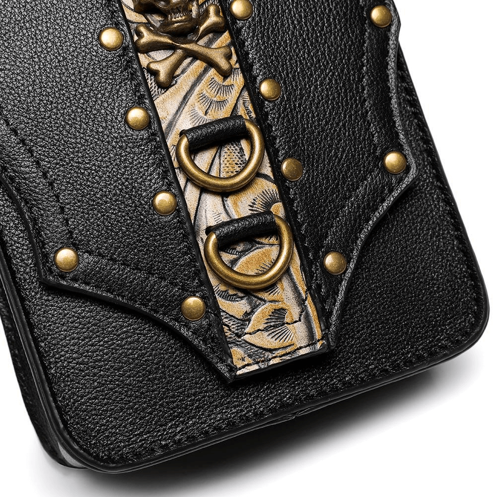 Women's One Shoulder Oblique Straddle Small Bag in Punk Style - HARD'N'HEAVY