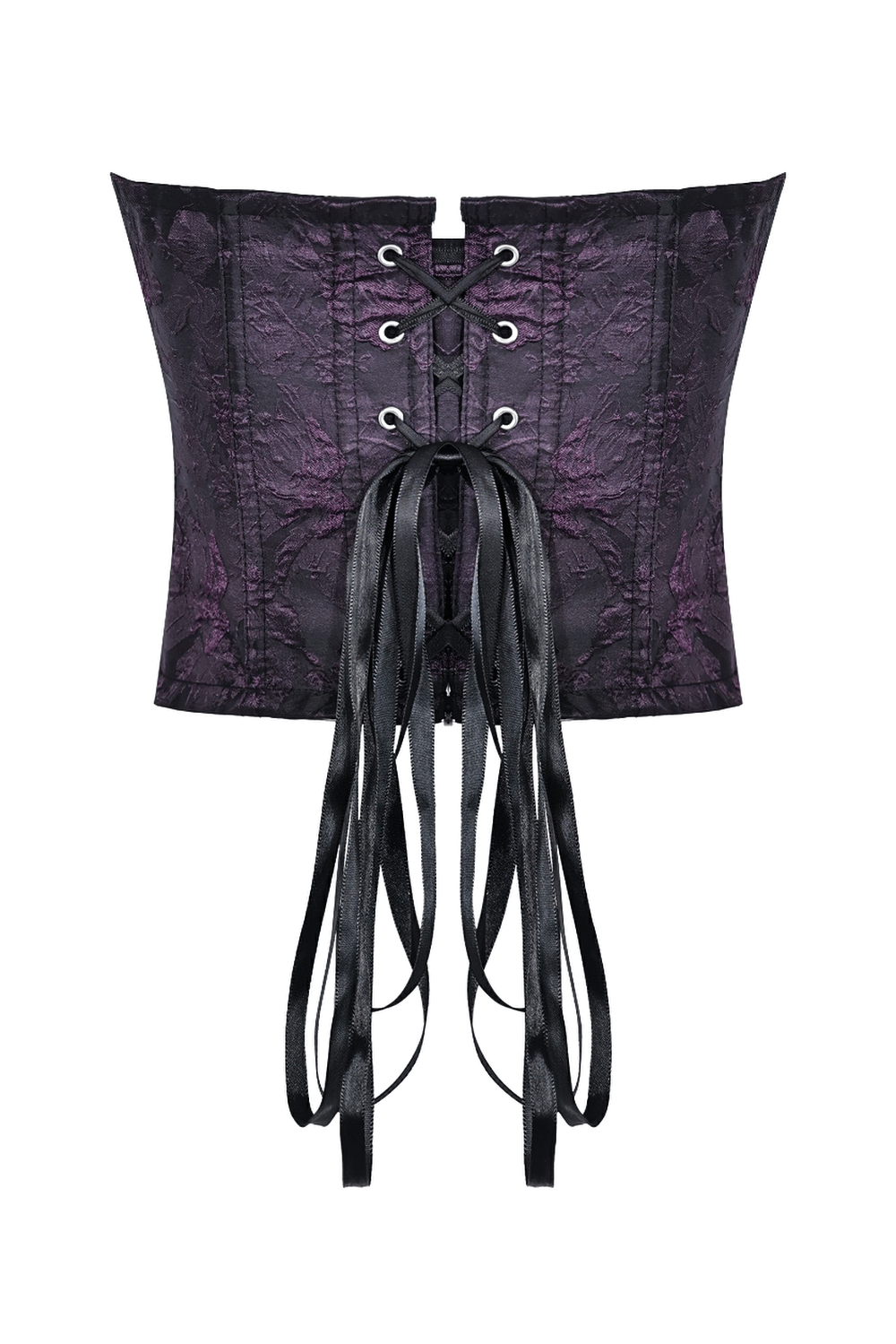 Women's Purple Gothic Jacquard Overbust Corset
