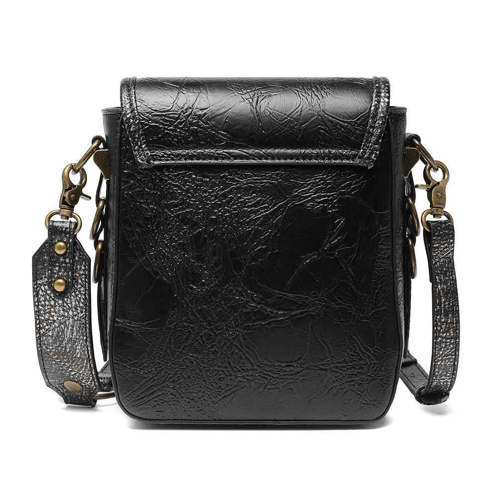 Women's Single Shoulde Crossbody Small Square Bag With Metal Decor - HARD'N'HEAVY