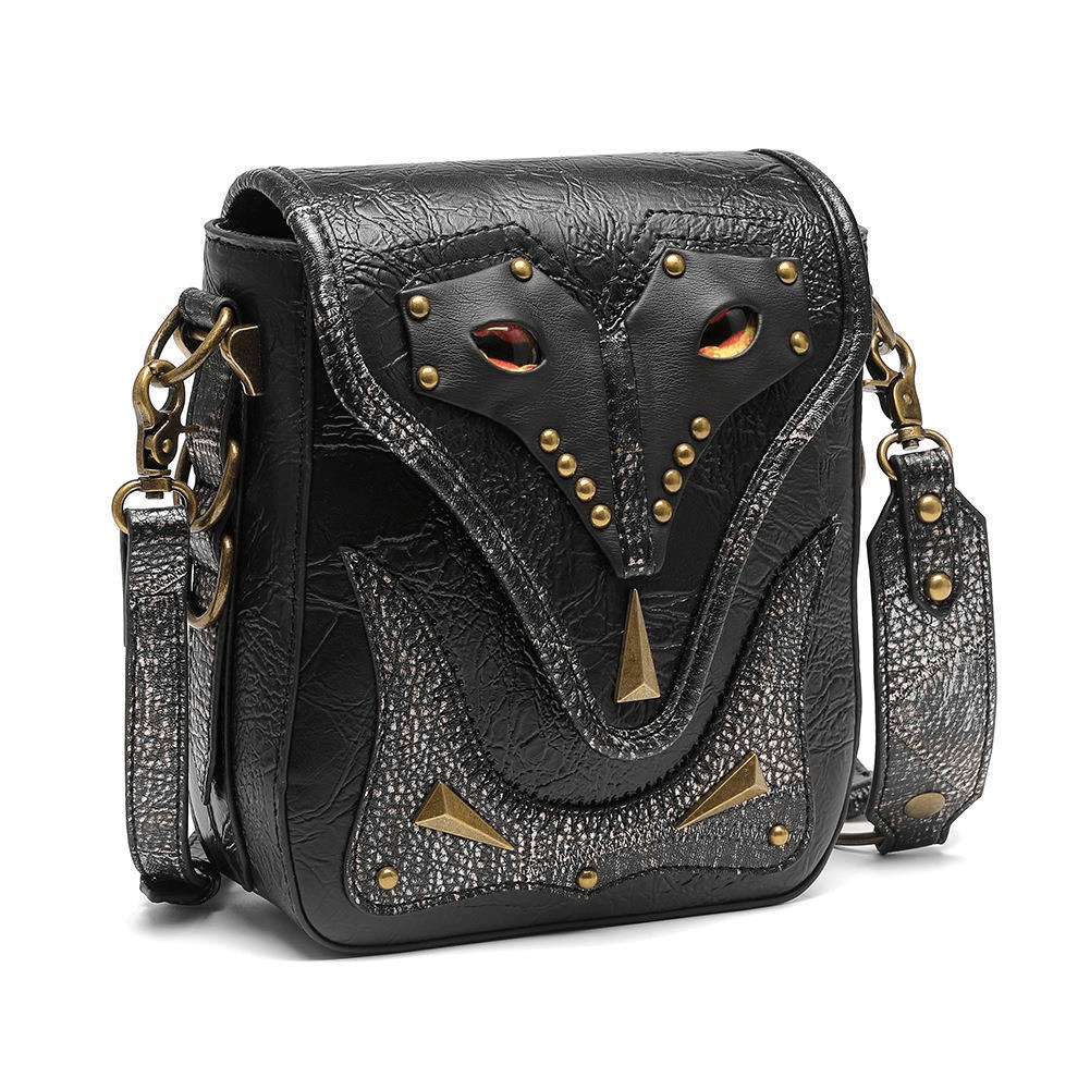 Women's Single Shoulde Crossbody Small Square Bag With Metal Decor - HARD'N'HEAVY