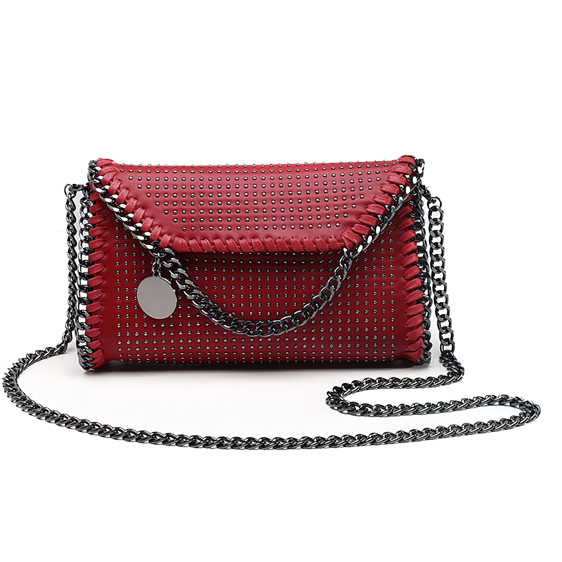 Women's Single Shoulder Clatch-Bag with Chain / Punk Rivets Handbag - HARD'N'HEAVY