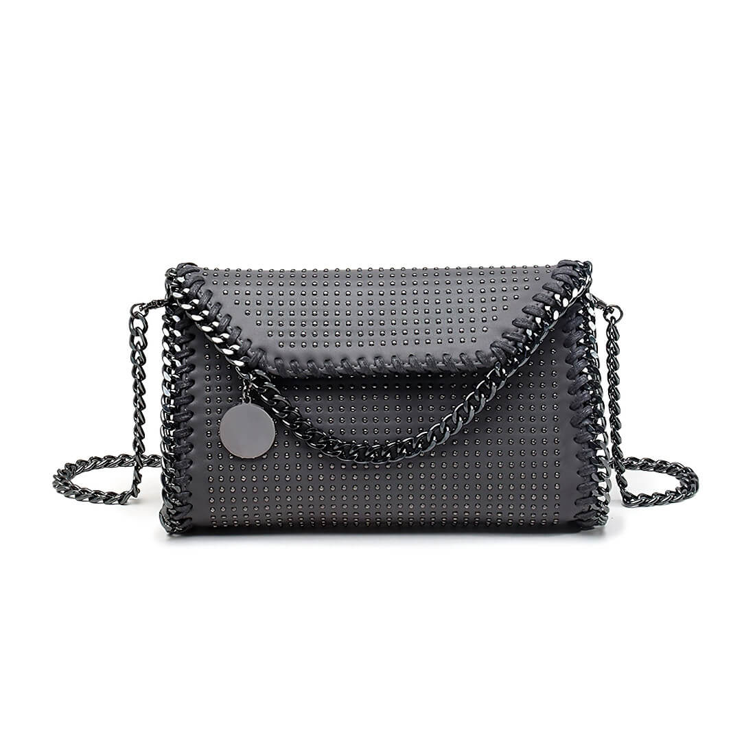 Women's Single Shoulder Clatch-Bag with Chain / Punk Rivets Handbag - HARD'N'HEAVY
