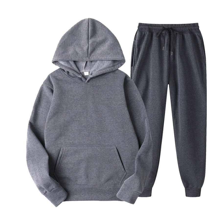 Women's Solid Color Hoodie + Sweatpants / Casual Female Tracksuit Two-Piece Set - HARD'N'HEAVY