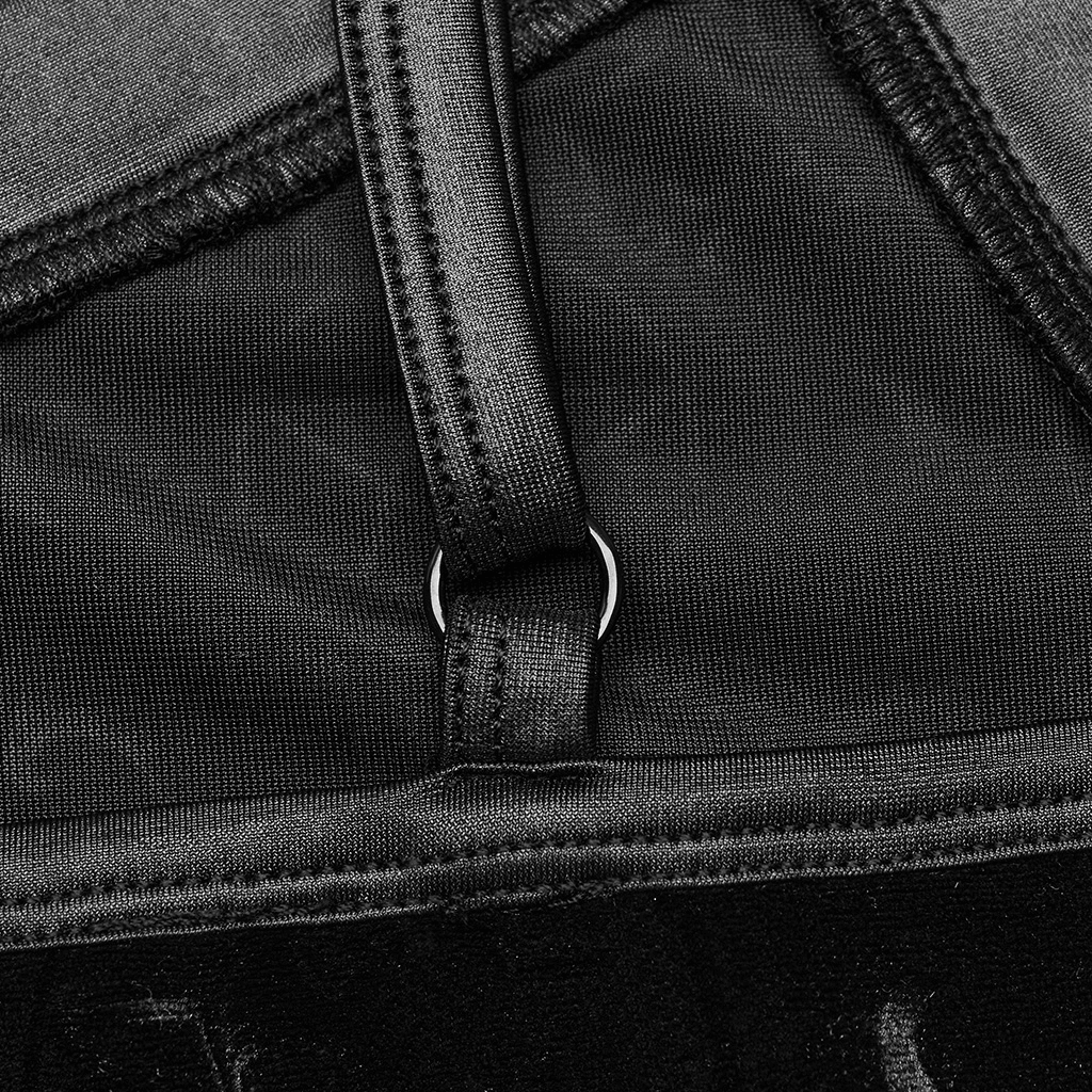 Women's Velvet Pentacle Camis with Stretch Mesh Detail - HARD'N'HEAVY