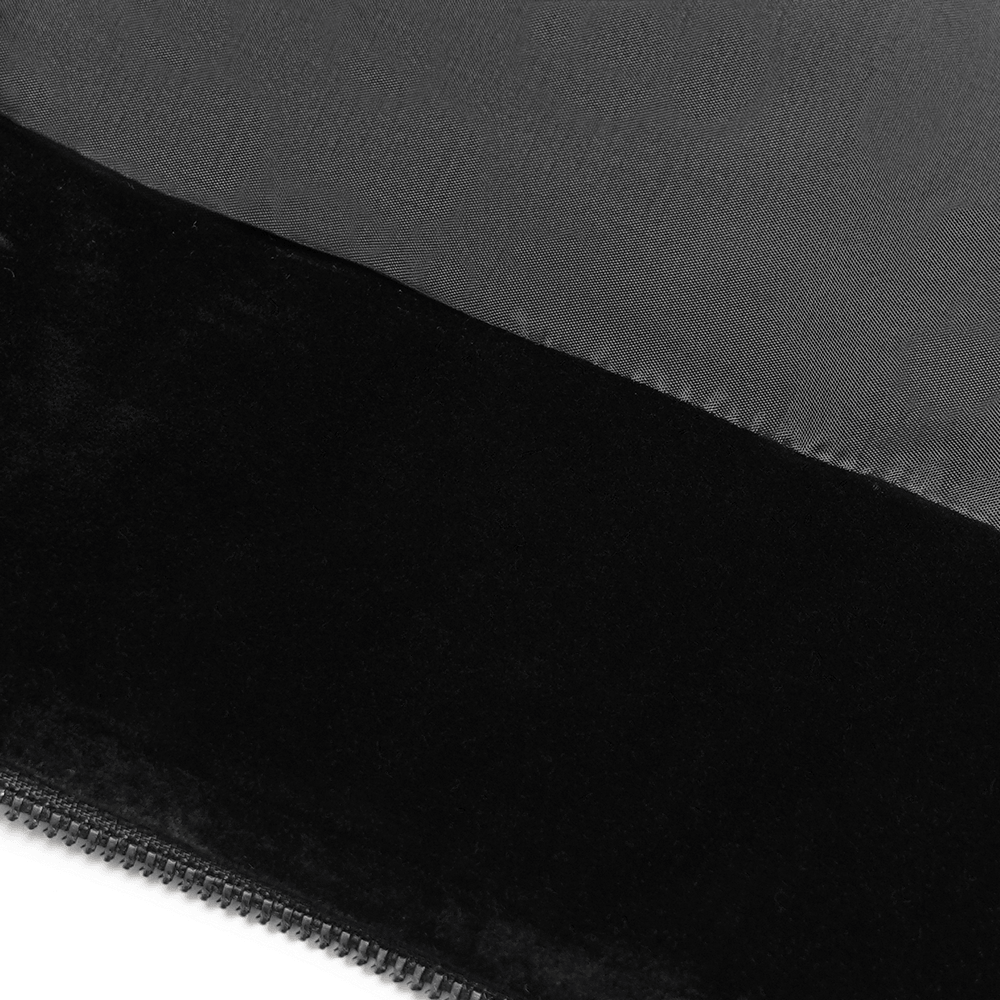 Detailed view of fabric texture in Women's Victorian Brocade Waistcoat with Cross Details featuring velvet and brocade.