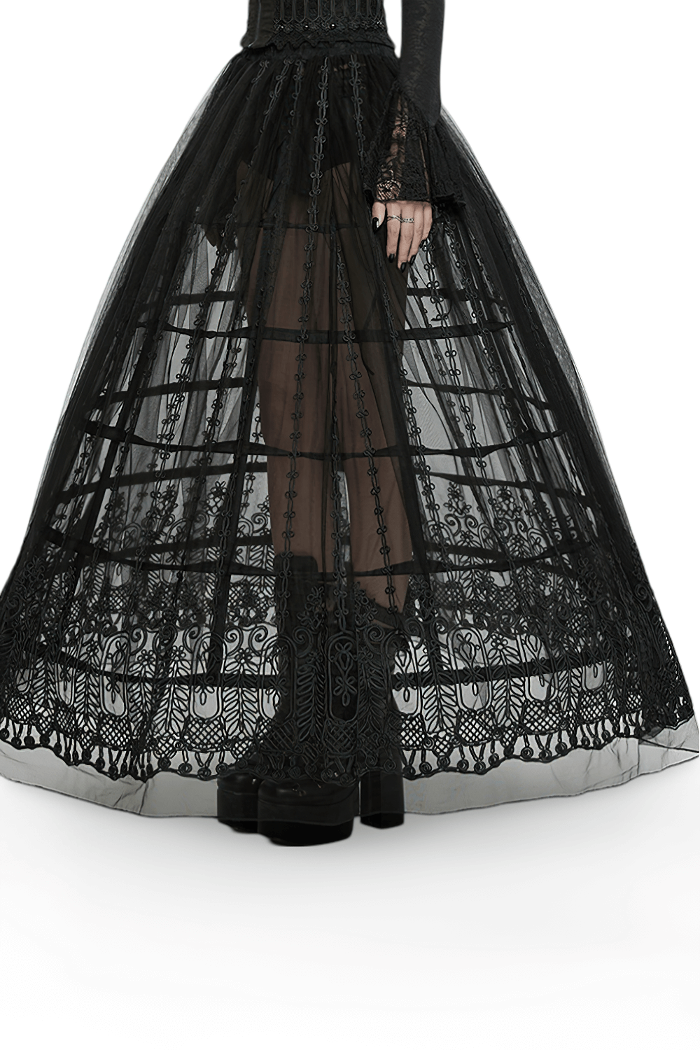 Women's Victorian Gothic Cage Bustle Skirt Support