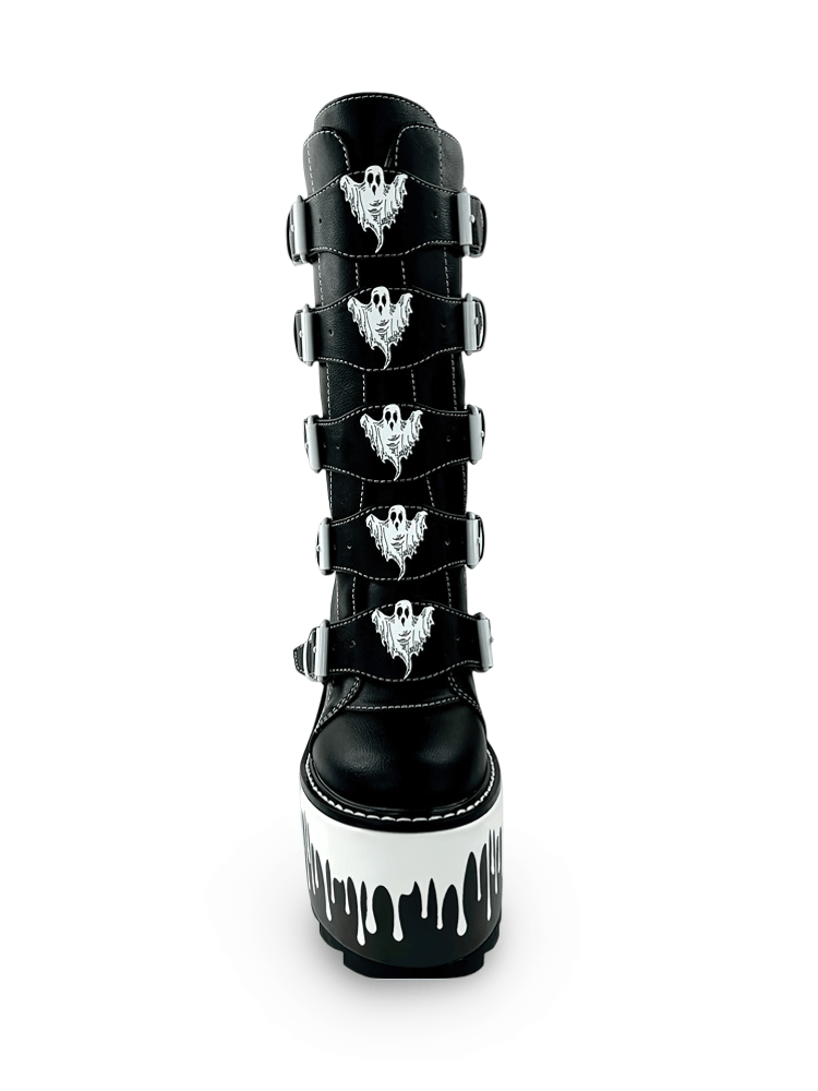 YRU Ghost Vampire Freaks Boots with White Enamel Charms