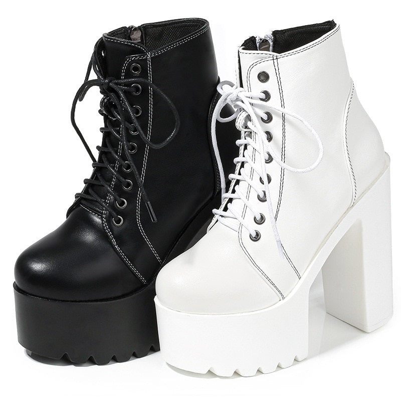 15cm High Heels Ankle Boots / Women's Goth Shoes - HARD'N'HEAVY