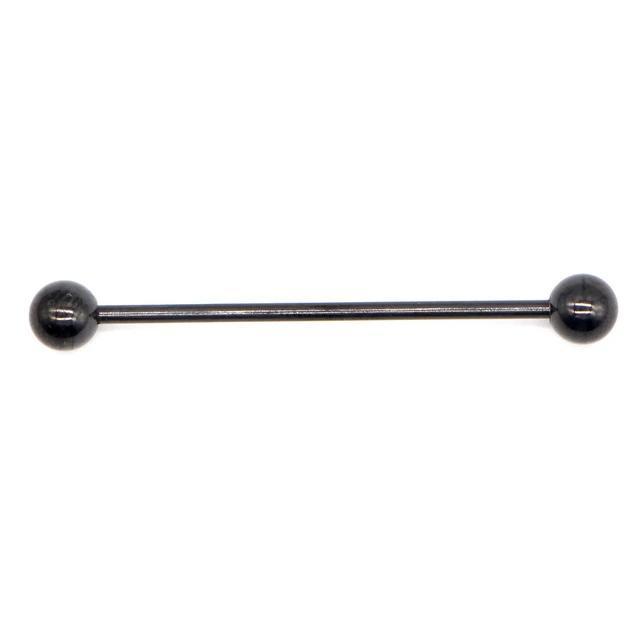 1PC Long Stainless Steel Industrial Piercing / Ear Cartilage Jewelry / Earring Straight Barbell - HARD'N'HEAVY