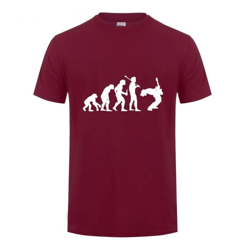 'Evolution of a Guitarist' Graphic T-shirt / Round Neck Unisex Tees / Rock Style Cool Outfits