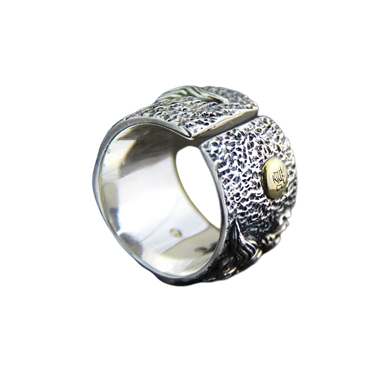 Adjustable Ring Of Mythical Animal Wild For Men / Cool Jewelry Of Pure 925 Sterling Silver - HARD'N'HEAVY