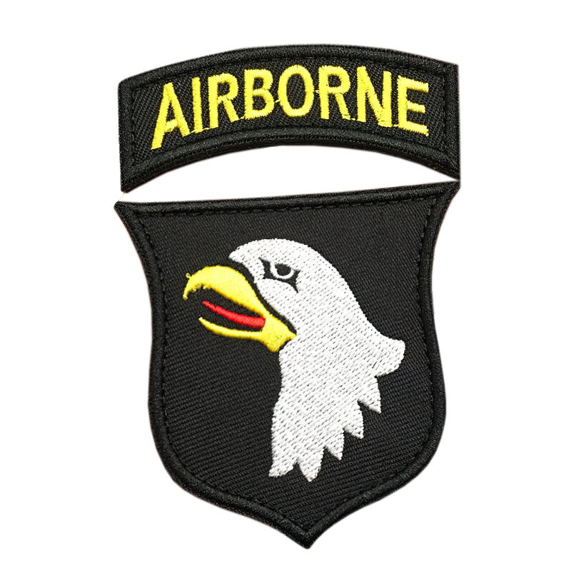 Airborne Patch For Clothes / Military Black Embroidered / Unisex Patch With Eagle - HARD'N'HEAVY
