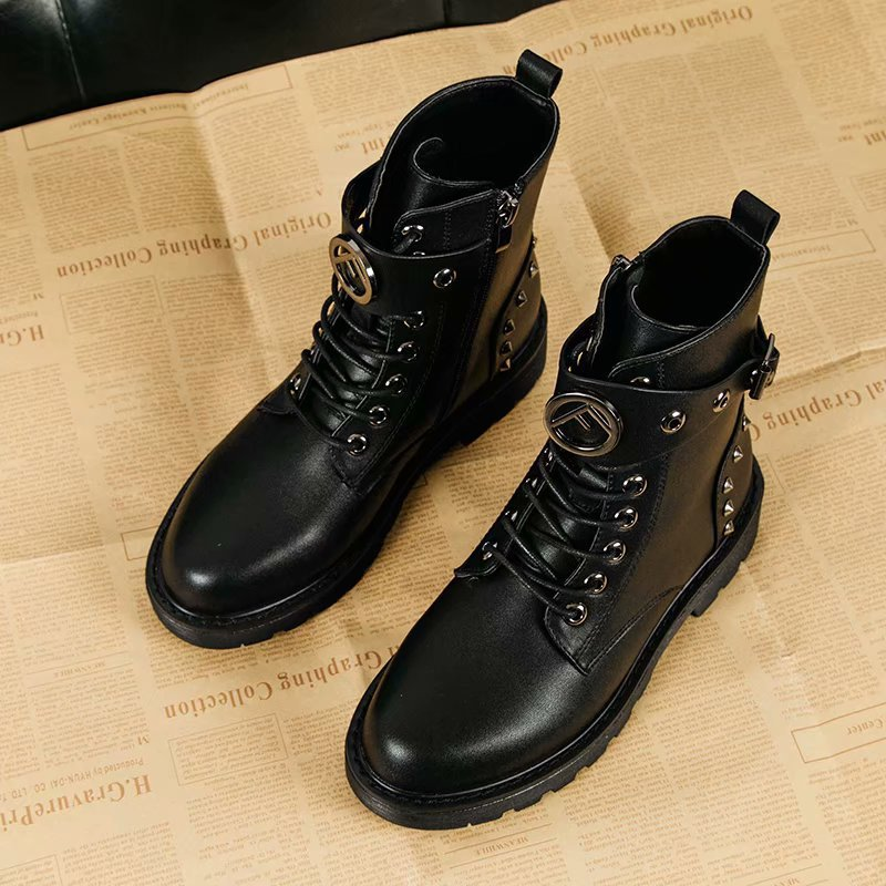 Alt Fashion Women's Ankle Rock Boots / Women's Lace-Up Motorcycle Boots - HARD'N'HEAVY