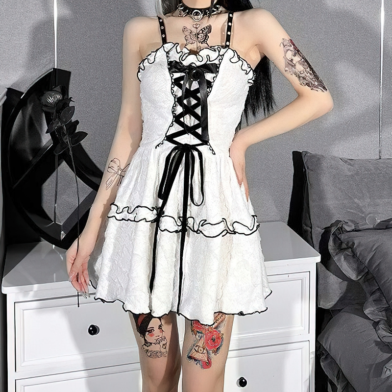 Alternative Fashion Dress For Women / Gothic Sexy Sleeveless Clothing / Casual Streetwear - HARD'N'HEAVY
