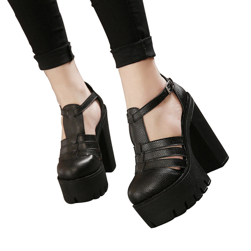 Alternative Fashion High Platform Elegant Shoes / Stylish Women's Gothic Sandals - HARD'N'HEAVY