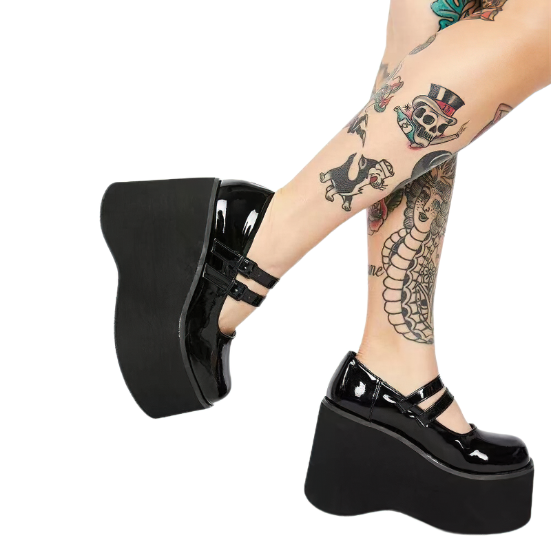 Alternative Fashion Women Shoes / Casual Gothic Footwear Of Platform - HARD'N'HEAVY