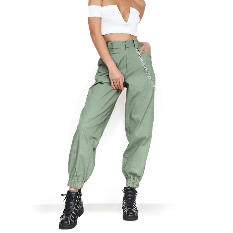 Alternative Fashion Women's Cargo High-Waist Pants / Loose Joggers Trousers for Ladies - HARD'N'HEAVY