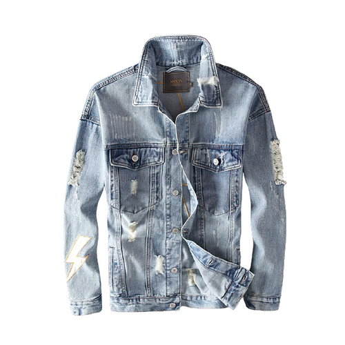 Alternative Streetwear Herrenjacke / Bedruckte Jeansjacken für Männer 