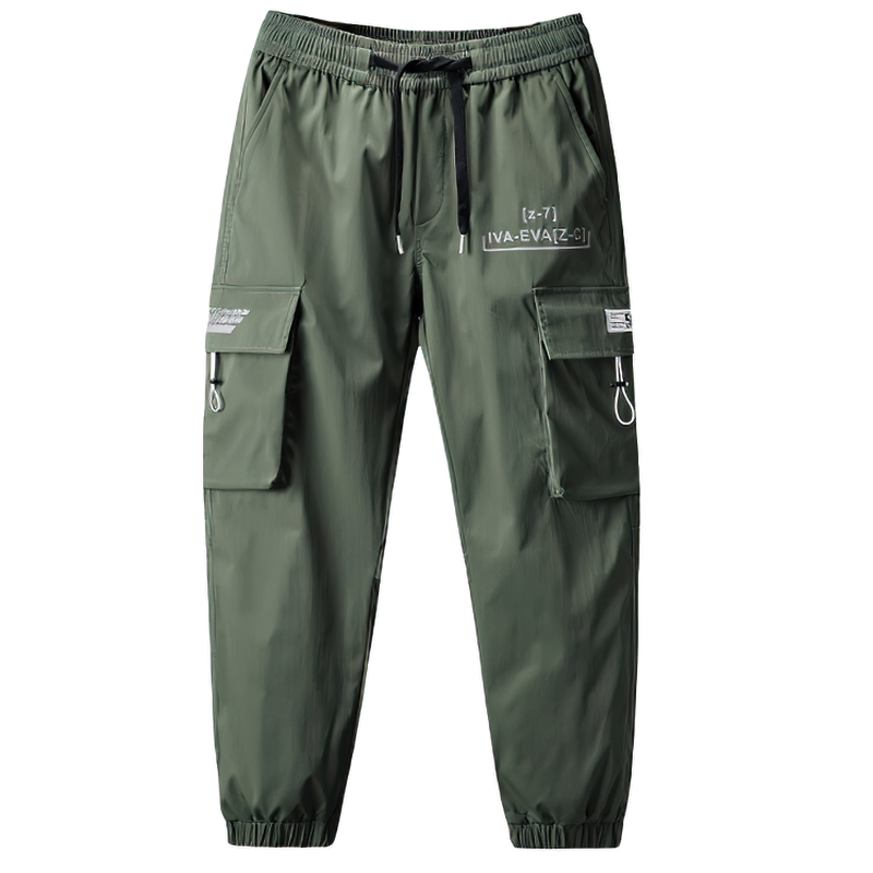 Alternative Style Side Pockets Cargo Pants for Men / Cool Solid Cotton Sweatpants - HARD'N'HEAVY