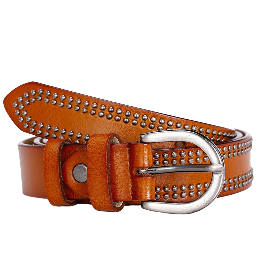Alternative Style Women's Genuine Leather Belt with Rivets / Brand Ladies  Belts for Trousers - HARD'N'HEAVY