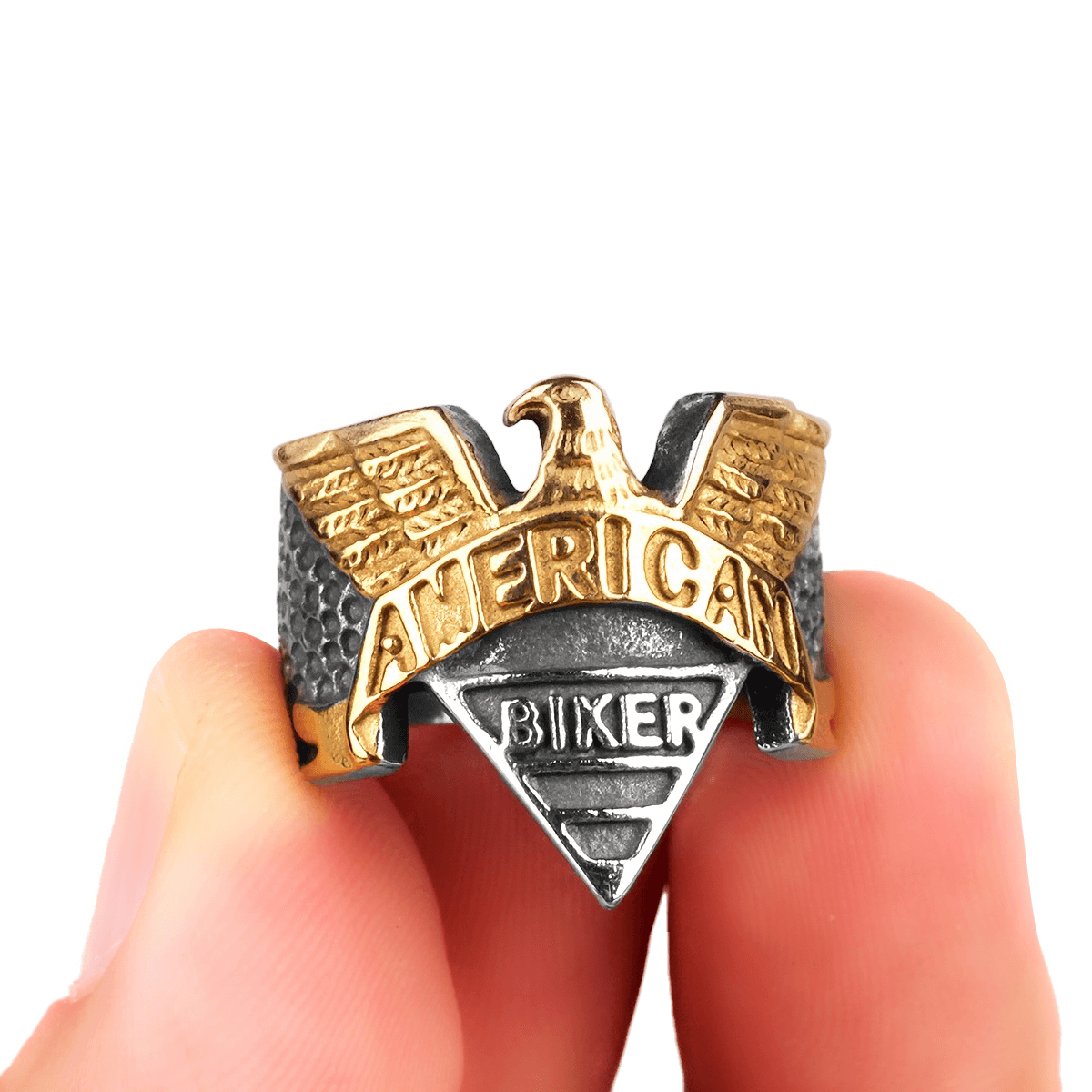American Biker Eagle Ring / Stainless Steel Rock Fashion / Personality Signet Jewelry - HARD'N'HEAVY