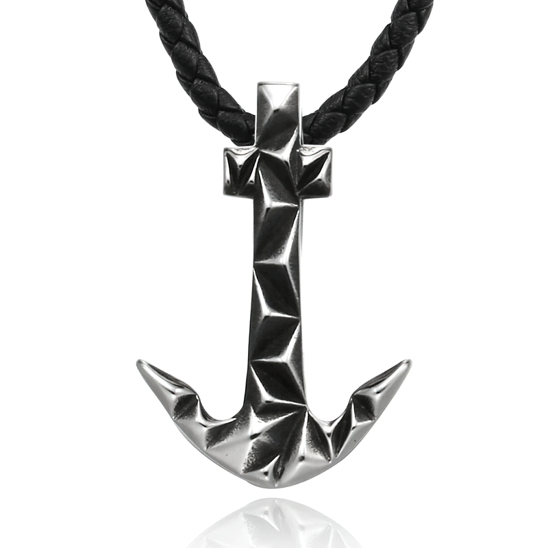 Anchor-Shaped Pendant Of Stainless Steel / Unisex Stylish Necklace / Gothic Accessories - HARD'N'HEAVY