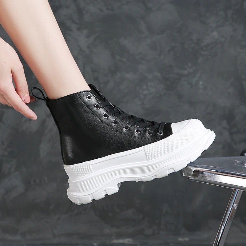 Ankle Fashion Walking Boots For Women / Round Toe Thick Bottom Casual Shoes - HARD'N'HEAVY