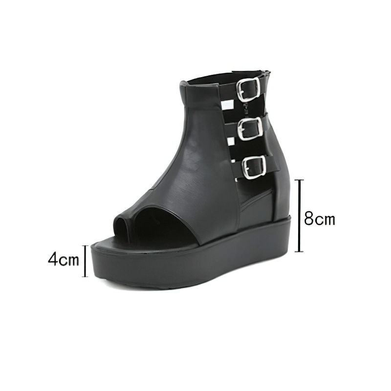 Ankle Straps Wedge Sandals For Women / Comfortable Open Toe Platform Sandals