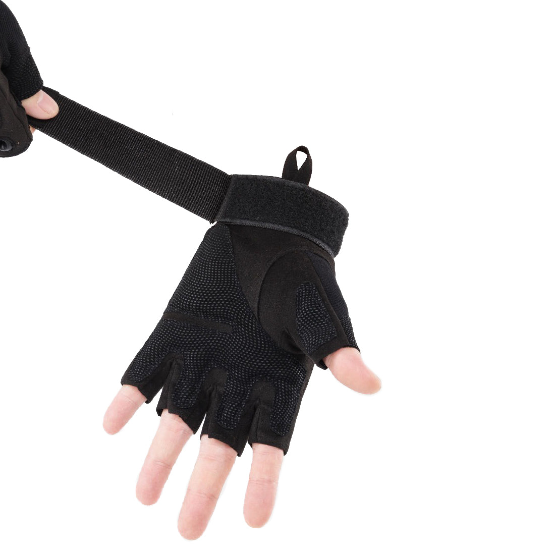 Army men tactical gloves with anti-slip design, perfect for military and sports activities in black.