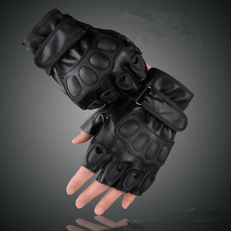 Army Tactical Gloves / Outdoor Sports Half Finger Combat Motorcycle Rock Style brutal Unisex Gloves - HARD'N'HEAVY