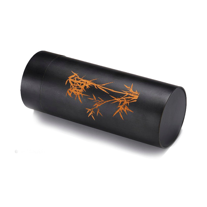 Stylish black bamboo sunglasses case with elegant bamboo design for unisex sunglasses