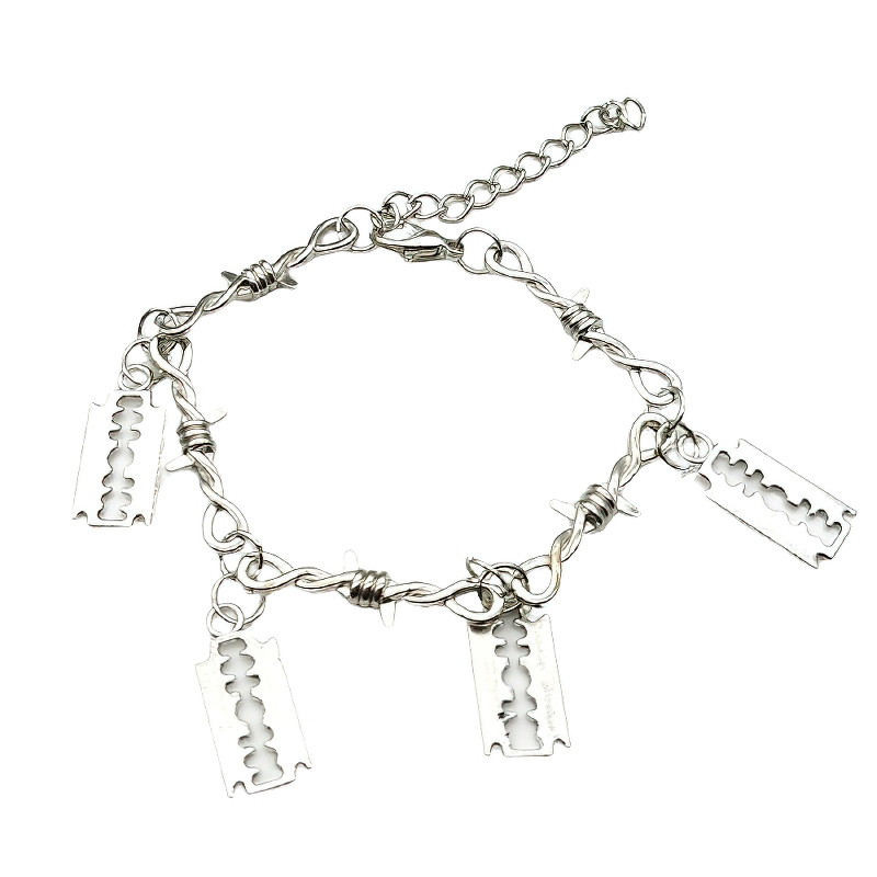 Barbed Wire With Four Blades Zinc Alloy Bracelets / Men's And Women's Gothic Jewelry - HARD'N'HEAVY