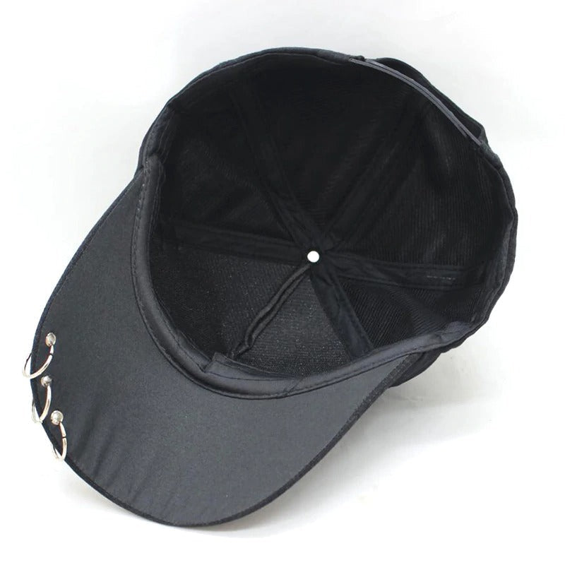 Baseball Cap with Rings / Rave outfits / Alternative Clothing - HARD'N'HEAVY