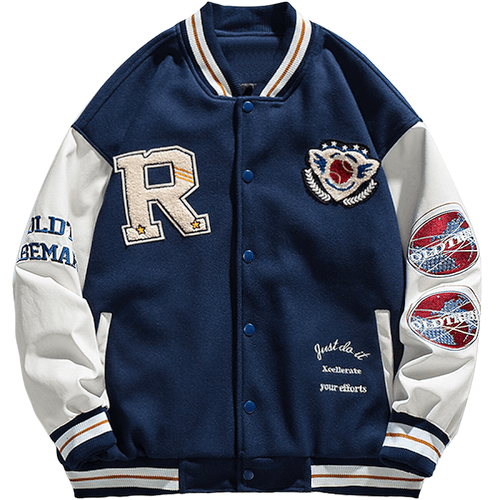 Baseball Stitching Patchwork Embroidery Jacket / Casual Fashion Clothing for Men and Women
