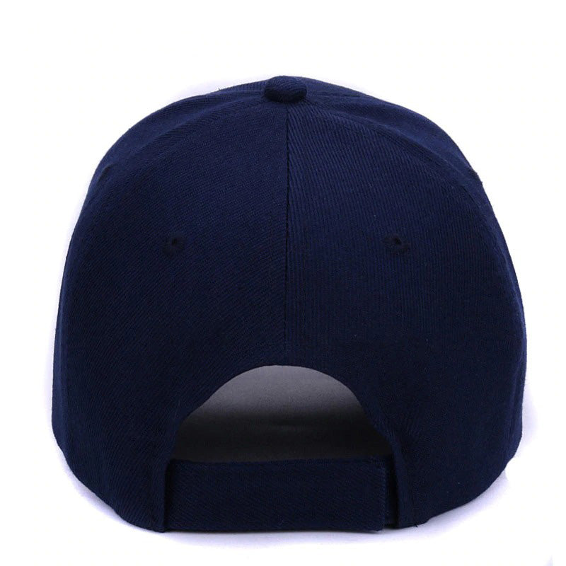 Back view of baseball unisex cap featuring eagle embroidery, perfect for stylish sun protection outdoors.