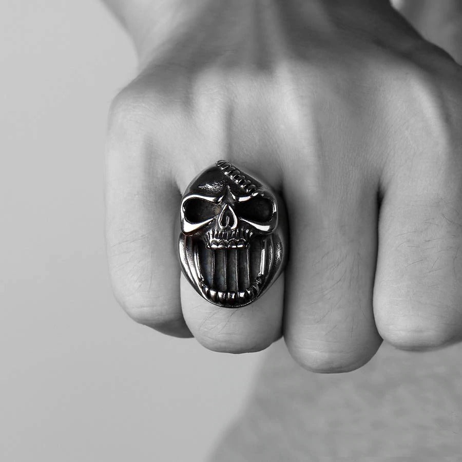 Beer Bottle Opener Skull Ring / Gothic Punk Fashion Jewelry / Vintage Scar Jaw Unique Ring - HARD'N'HEAVY
