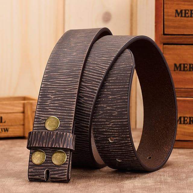 Stylish genuine leather belt for men, 3.8 cm width, perfect for jeans and casual wear, showcasing unique texture.