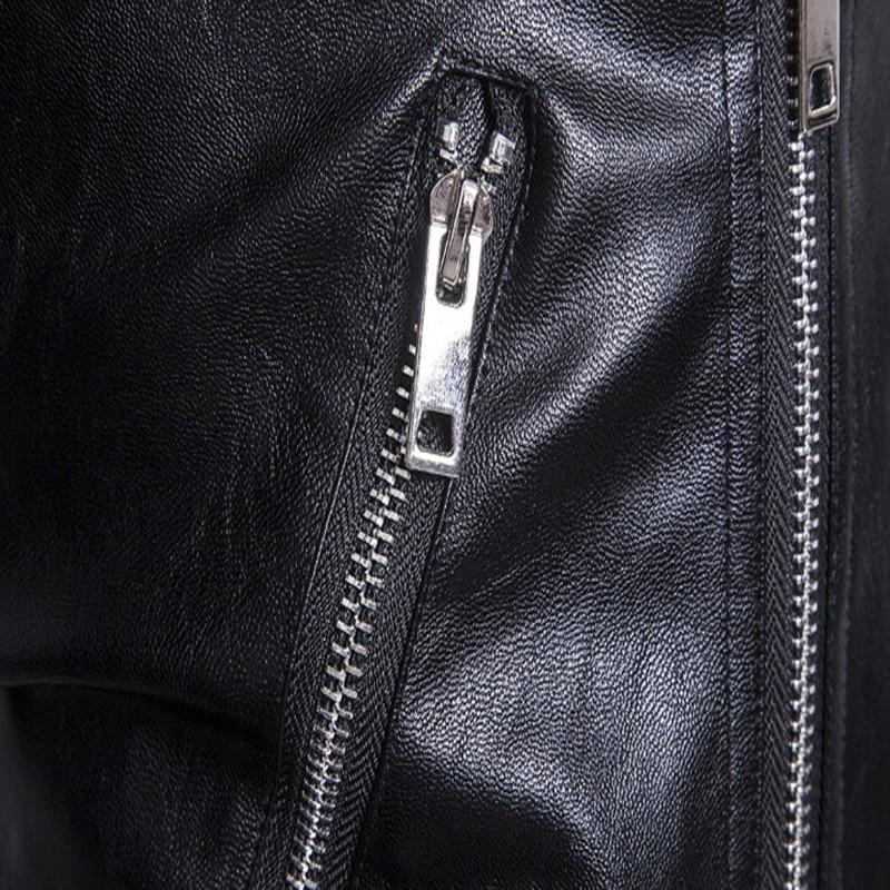 Biker Jacket with a Turn-down Collar / Rock Style Faux Leather Jacket - HARD'N'HEAVY